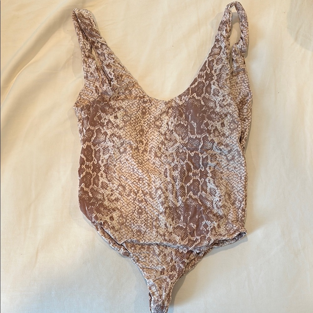 Mai mauve pink tones snakeskin print swimsuit